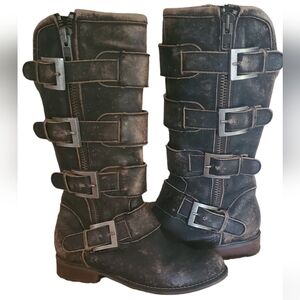 Womens Corral Leather Biker Boots sz 8